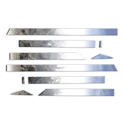 Diamond Grade 10pc 2 1/4" Accent Trim for 2014-18 Chevy Silverado Dbl Cab 8' Bed