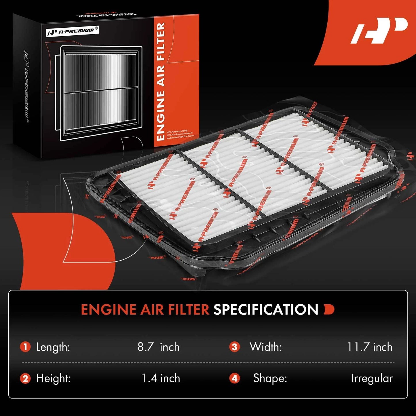 2X Engine Air Filter for Suzuki Forenza (2004–2008) Reno (2005–2008)
