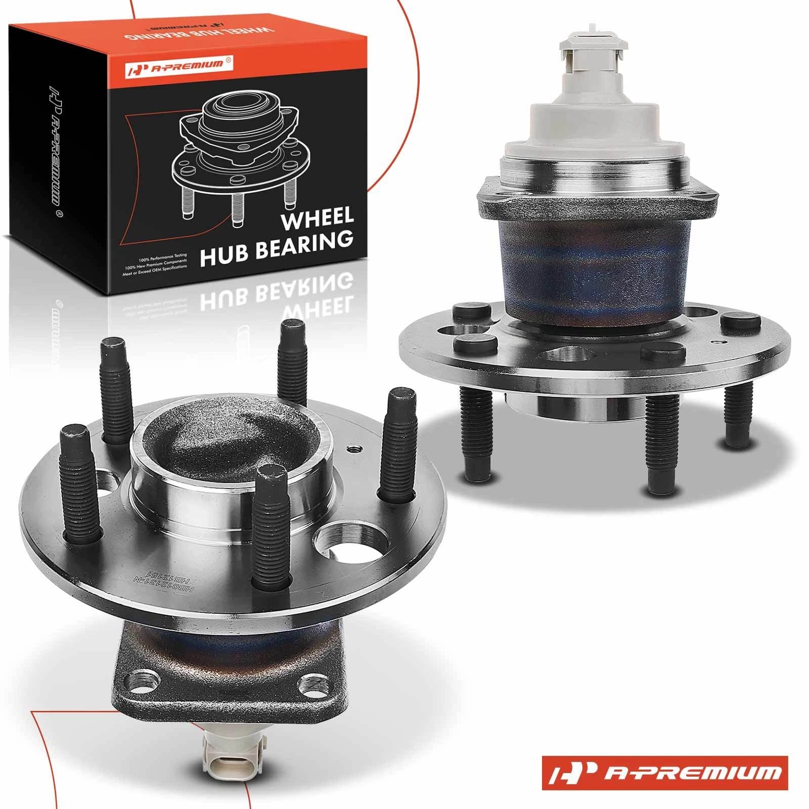 2X Rear Wheel Hub & Bearing Assembly w/ ABS for Buick Regal (1996)