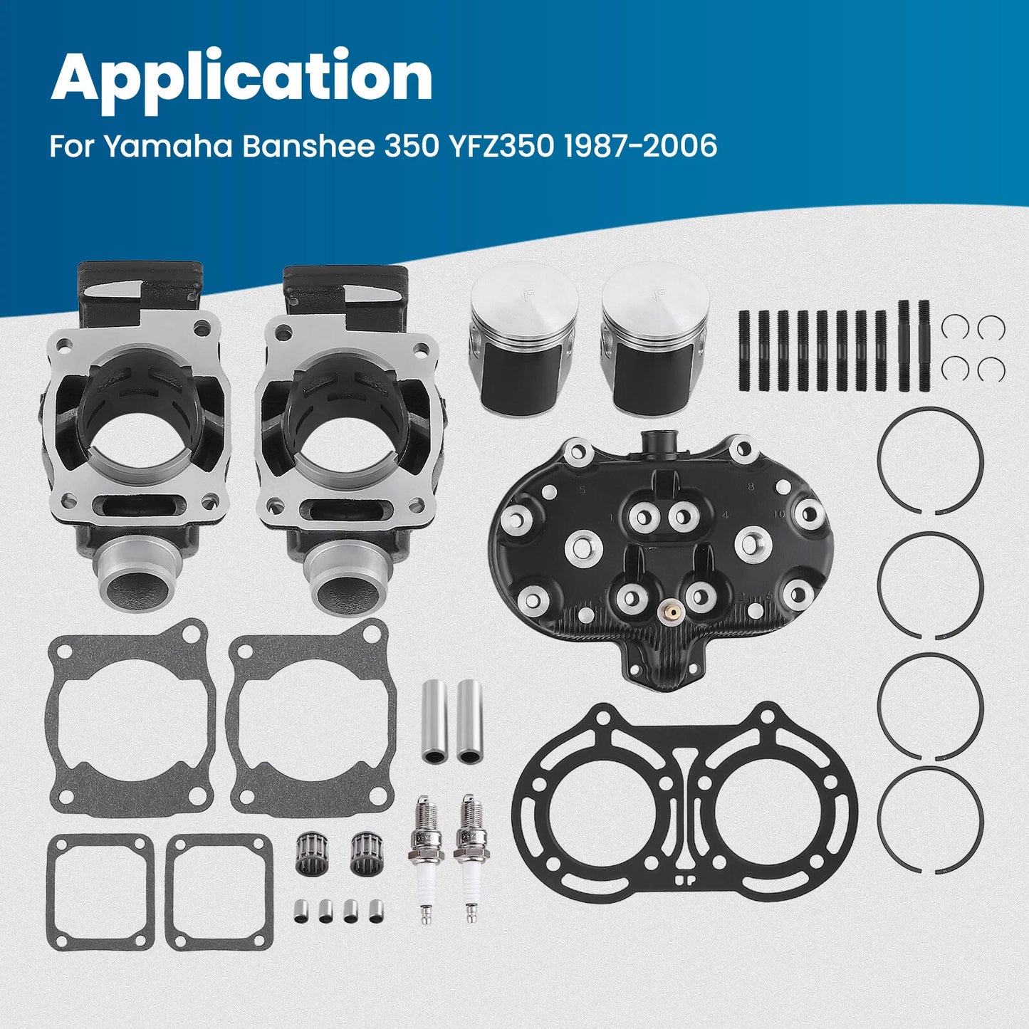 Cylinder Head Top End Kit for Yamaha Banshee 350 (1987–2006)