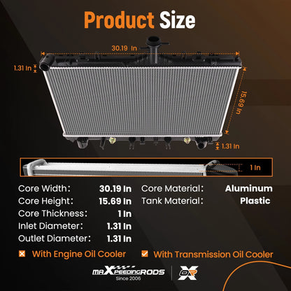 Aluminum Radiator for Chevrolet Camaro 3.6L V6 (2012–2015)