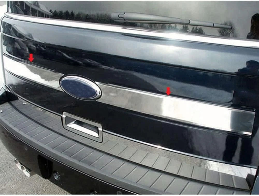 2pc. Luxury FX Chrome Rear Tailgate Upper Trim for 2009-2012 Ford Flex