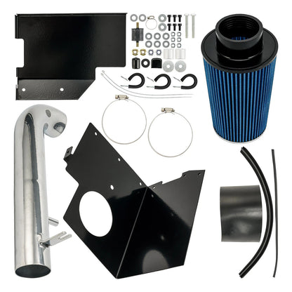 3" Cold Air Intake Kit with Blue Filter and Heat Shield for Jeep Wrangler JK (2012–2018)