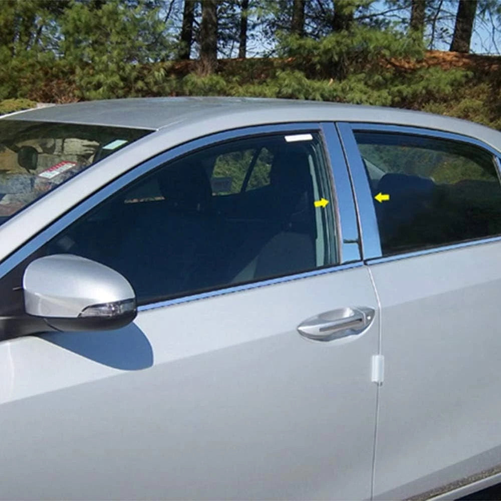 Luxury FX Chrome Pillar Post Trim Kit (8pc) for Toyota Corolla (2014–2019)