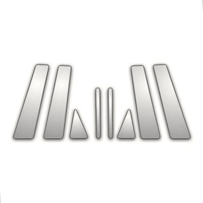 Chrome Pillar Covers 8pc Replacement Set for Hyundai Amanti (2004–2010)