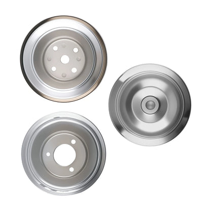 Chrome Crankshaft & Steering Pulley for Chevy 396 427 454 (1965–1970)