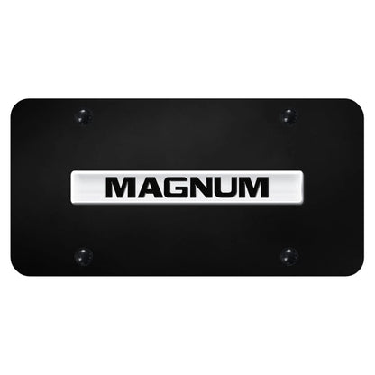 Chrome Name on Black License Plate - Officially Licensed for Dodge Magnum
