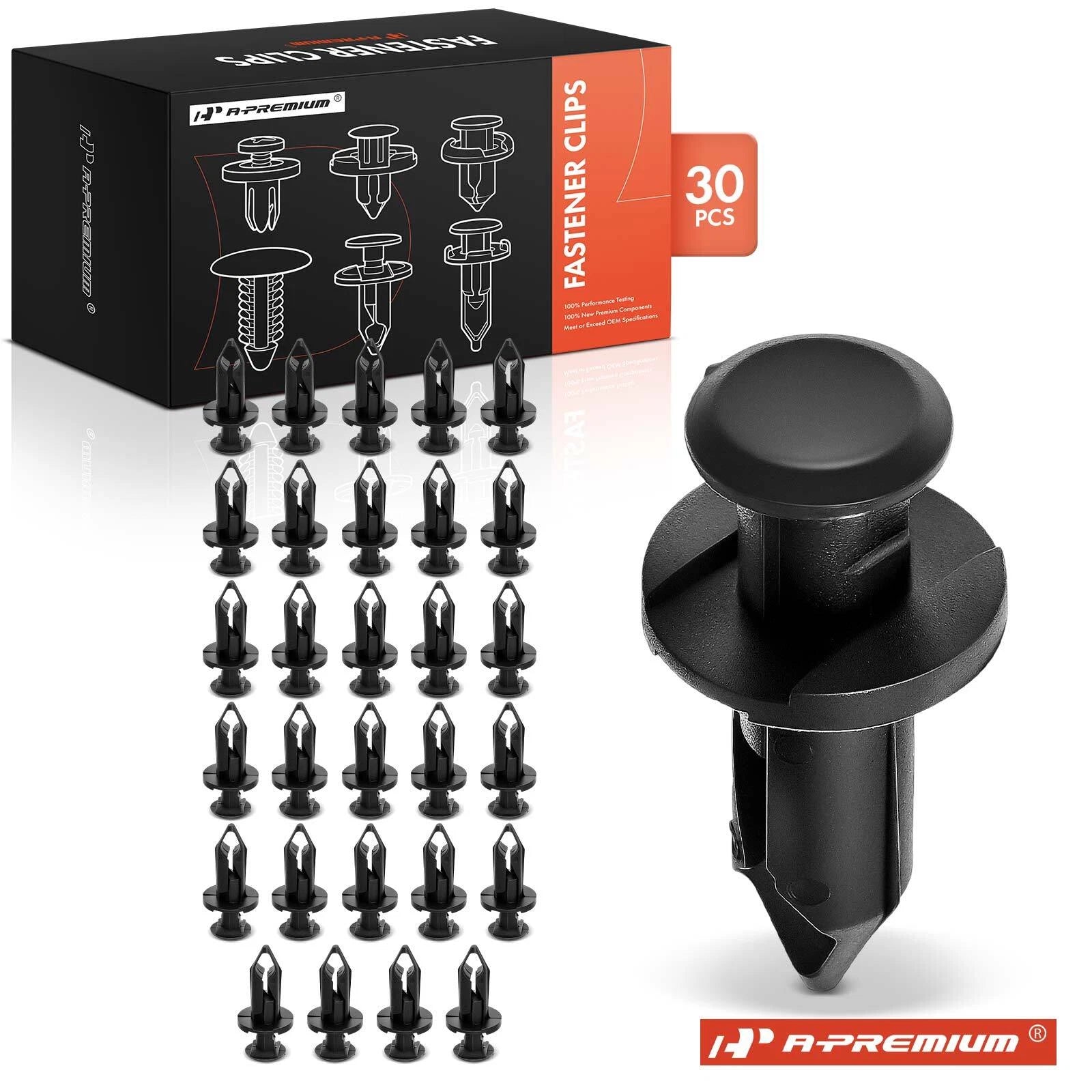 30Pcs 8mm Nylon Bumper Retainer Clips for Ford