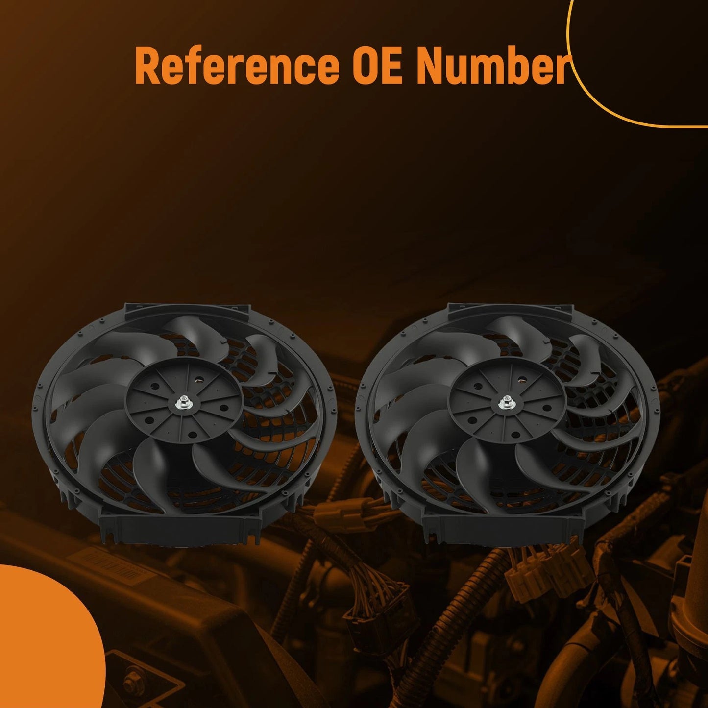 High Flow Cooling Fan 12 in for Universal Engine (1730 CFM, Black)