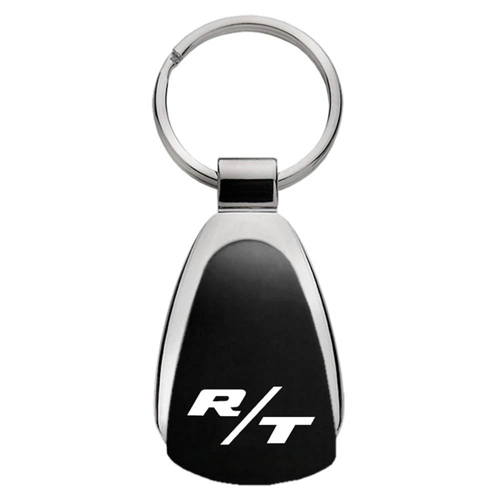 Logo on Black Teardrop Keychain - Officially Licensed for Dodge R/T