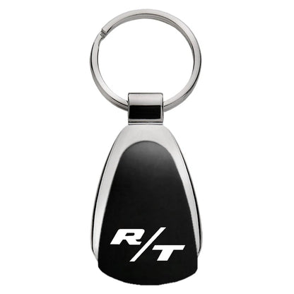 Logo on Black Teardrop Keychain - Officially Licensed for Dodge R/T