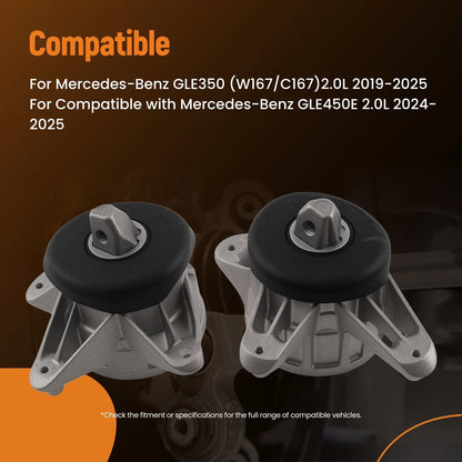2PCS Engine Support Motor Mount for Mercedes W167 GLE350 (2019–2023)