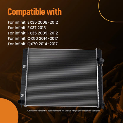 Aluminum Core Radiator for Infiniti EX37 QX50 (2013–2017)