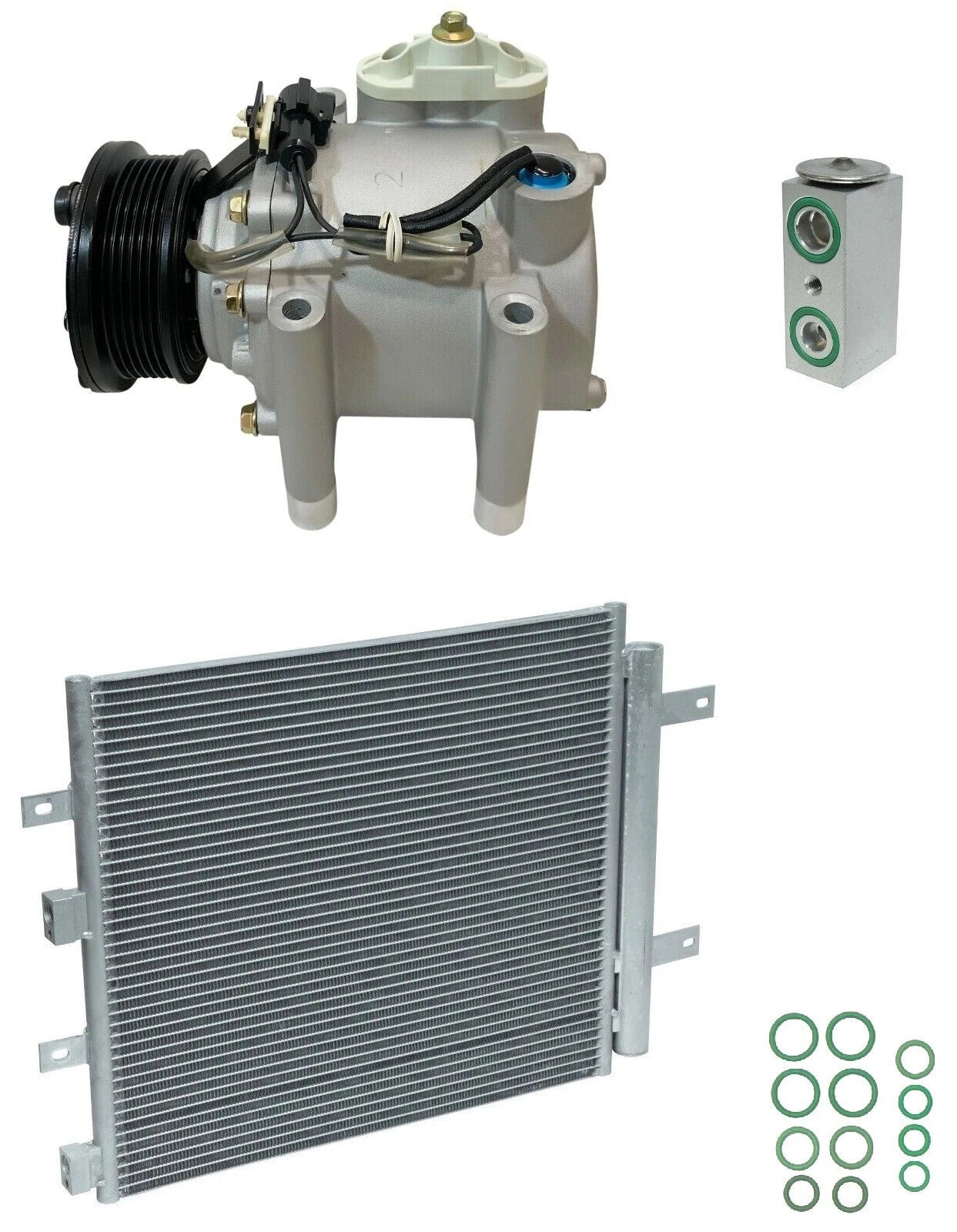 AC Compressor Kit With Condenser for Jaguar S-Type 3.0L V6 (2007–2008)