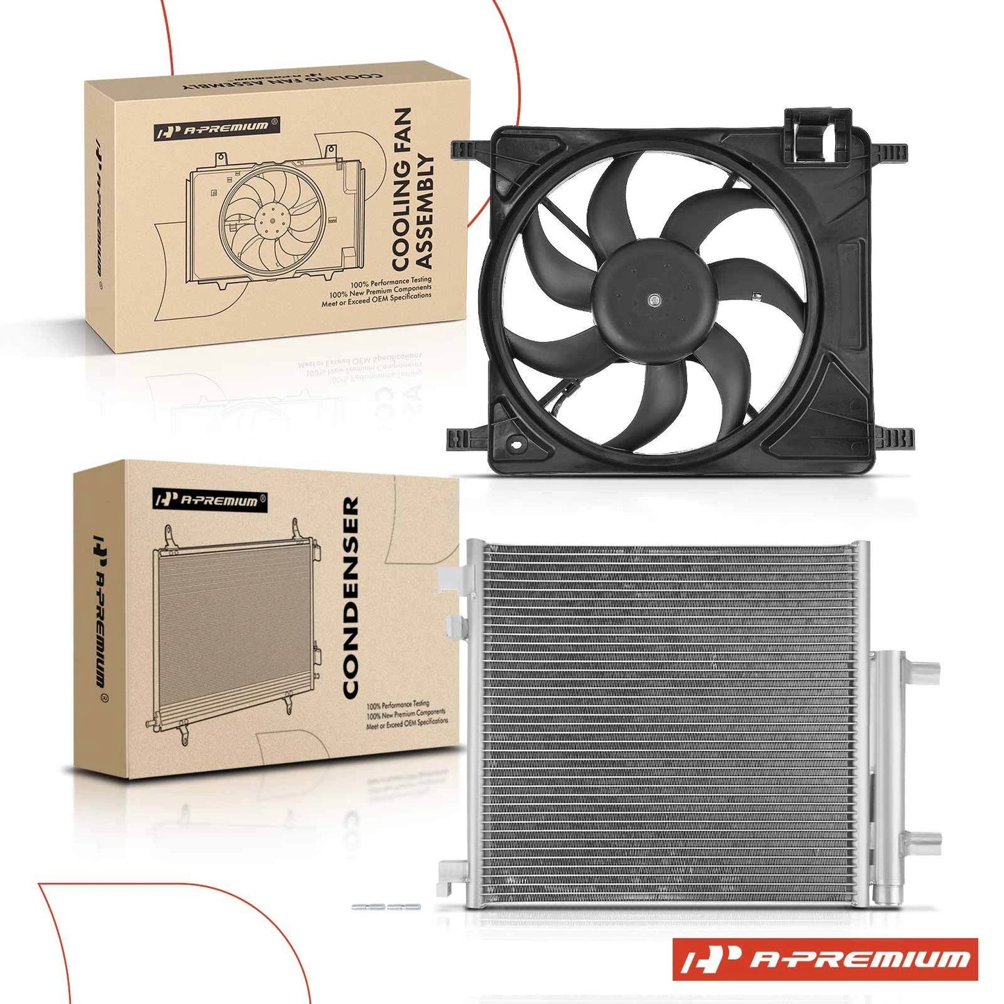 A/C Condenser & Cooling Fan Kit for Chevy Spark (2013–2015)