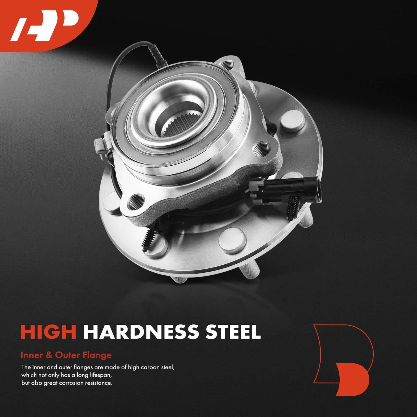 2X Wheel Hub & Bearing Assembly for Chevrolet Silverado 3500 HD (2007–2019)