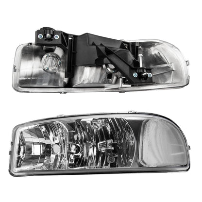 Headlight Assembly for GMC Yukon (2000–2005) Halogen V8 5.3L Chrome