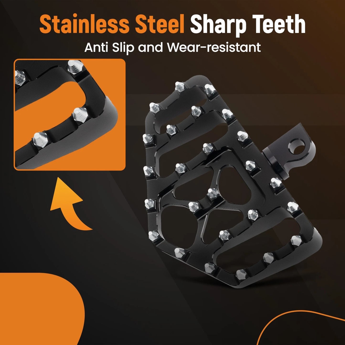 Black MX Style Wide Foot Pegs for Harley Dyna Softail Wide Glide (2011–2024)