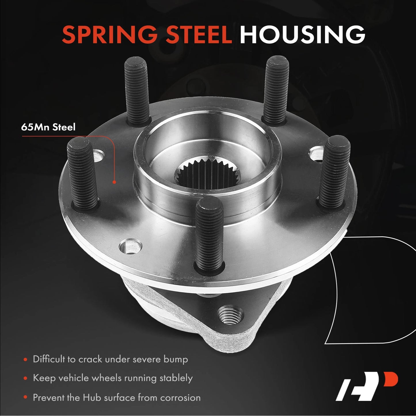 2X Wheel Hub & Bearing Assembly for Chevy Corvette (C5, C6)