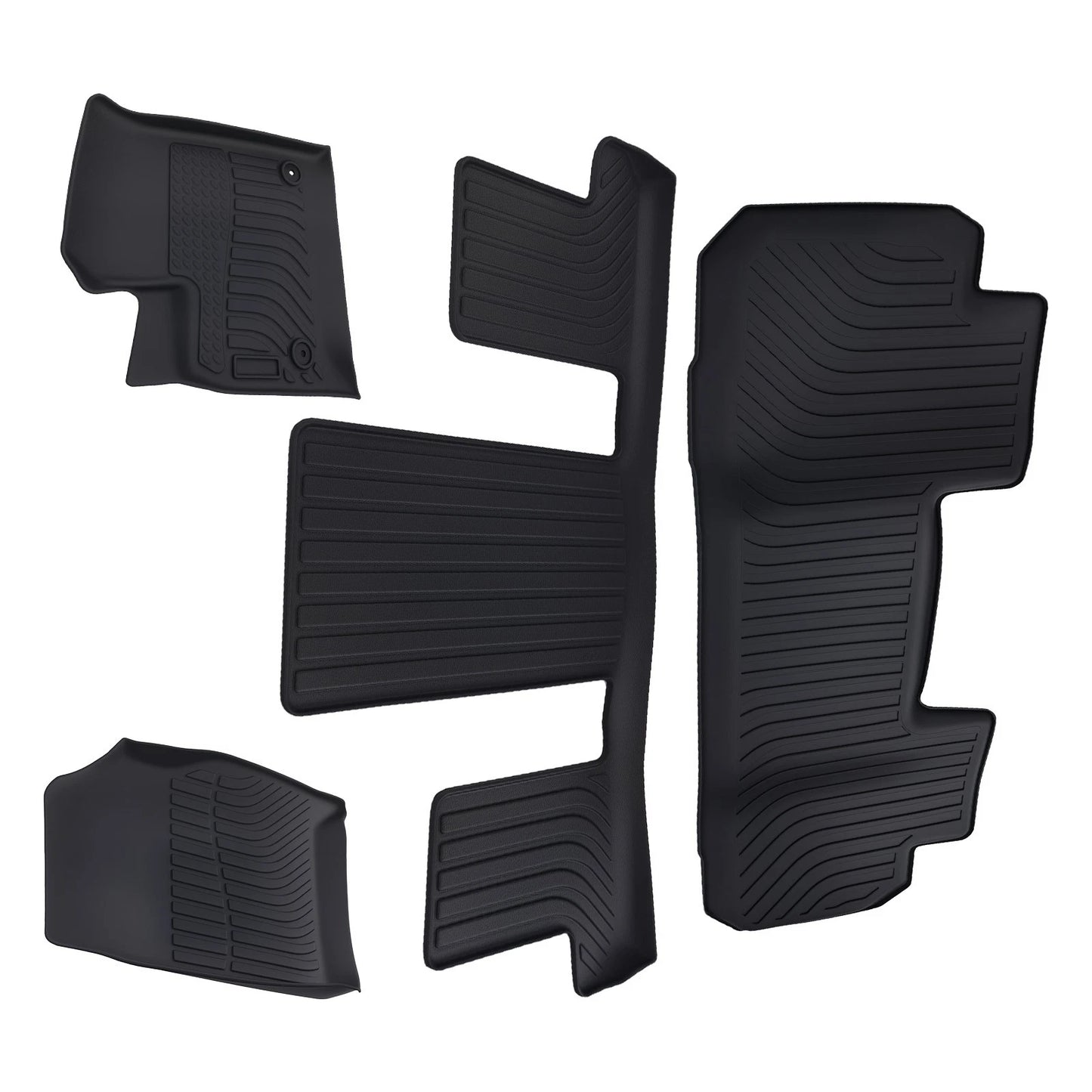 Black TPE Floor Mat Set for Chevrolet Traverse (2018–2025)