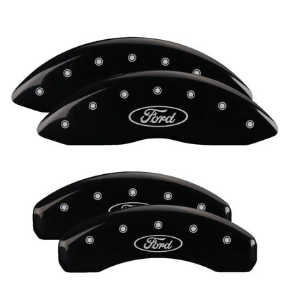 Front and Rear Black Caliper Covers for 2003–2006 Ford Expedition by MGP