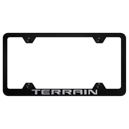 Black Wide Body License Plate Frame - Officially Licensed for GMC Terrain
