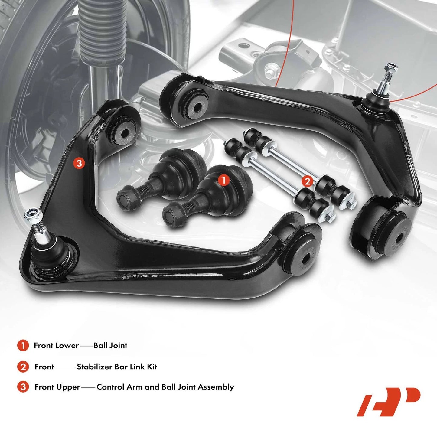 6x Front Control Arm Ball Joint for Chevy Silverado 1500 HD (2001–2006)