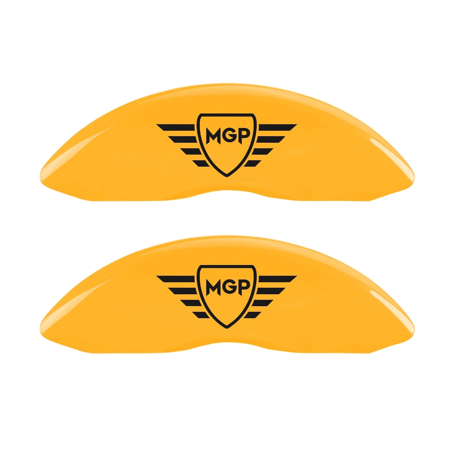 Caliper Covers Set of 4 Yellow With MGP Logo for Mercedes CLS550 (2007–2011)