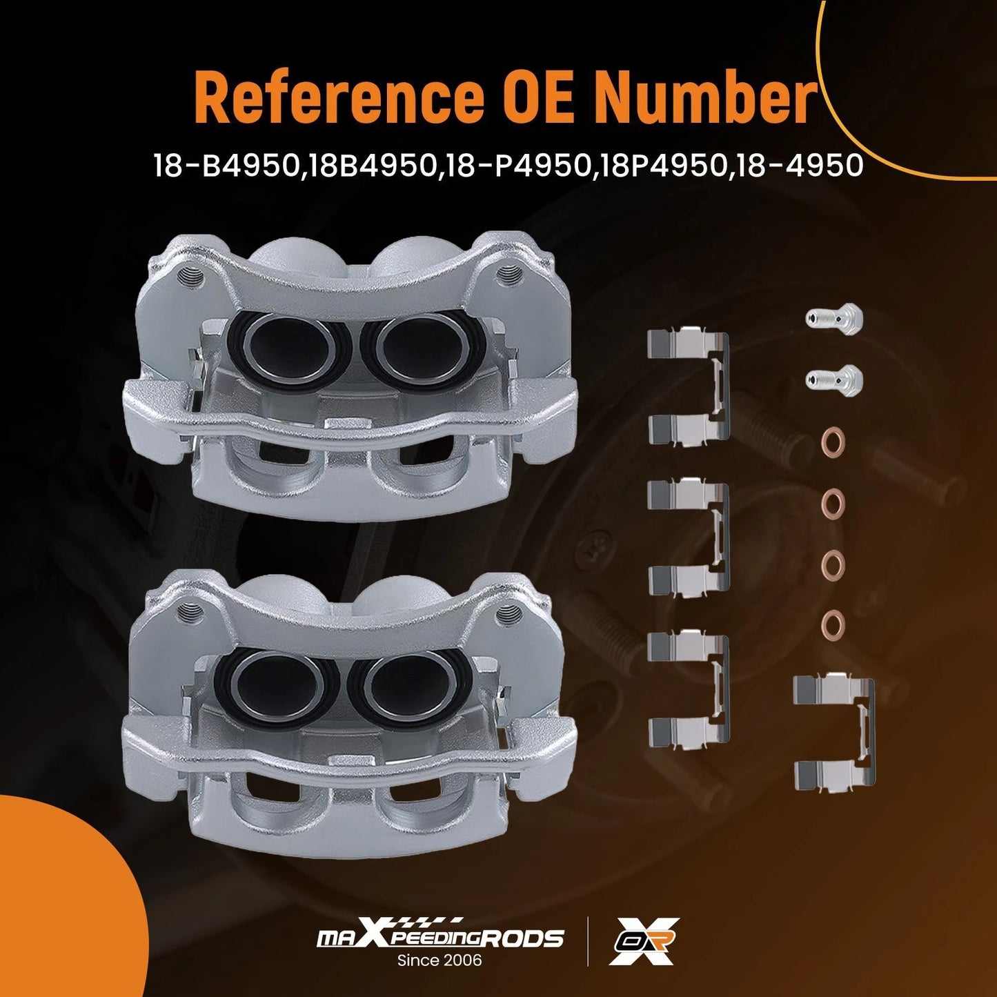Front Disc Brake Caliper Pair for Chevrolet Equinox and Saturn Vue (2005–2007)