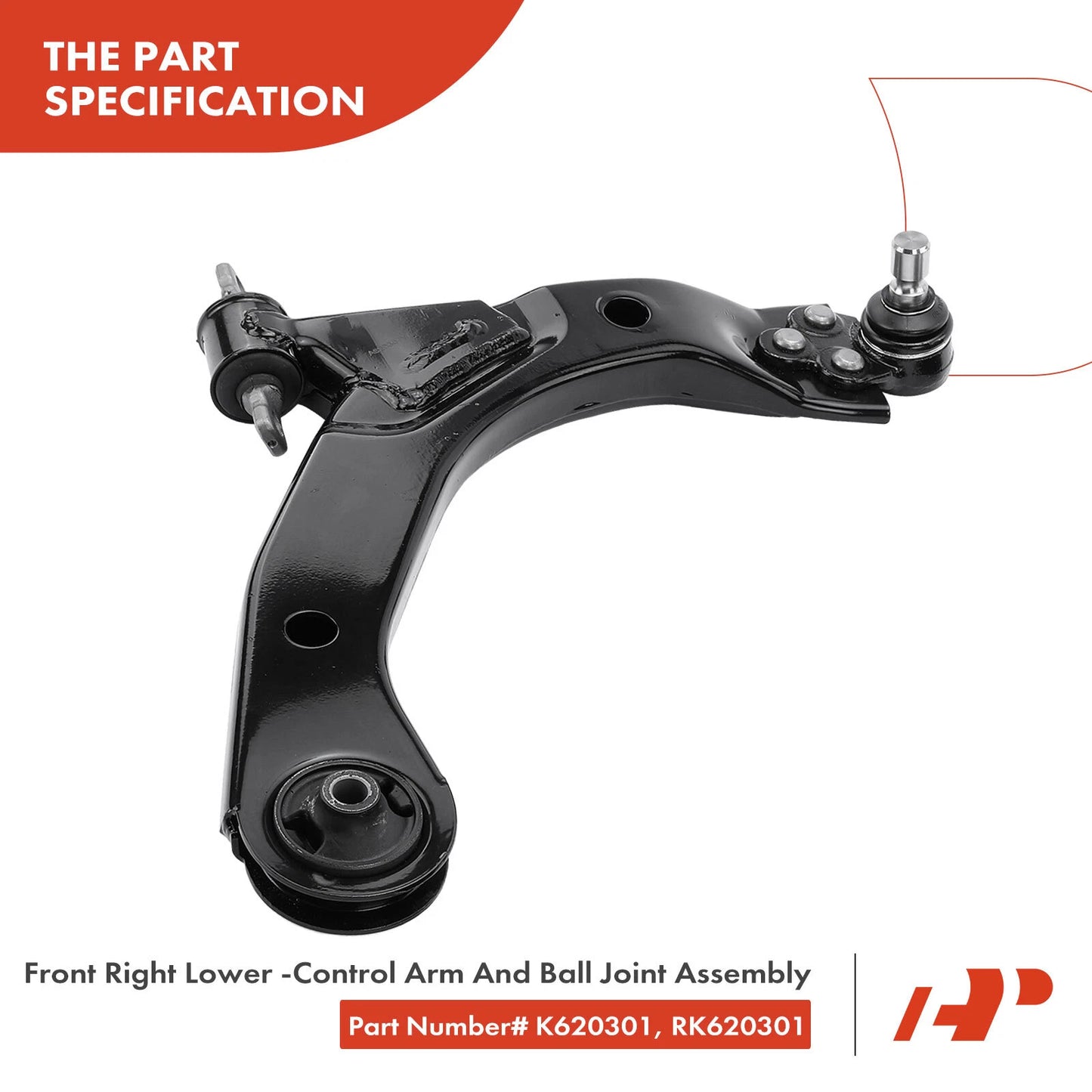 8x Front Control Arm with Ball Joint for Chevy Cobalt (2005–2008)