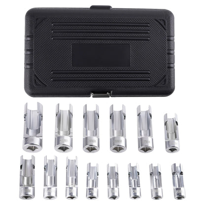 Diesel Injector Fuel Line Socket Wrench Set for 10-22mm (3/8-1/2in)