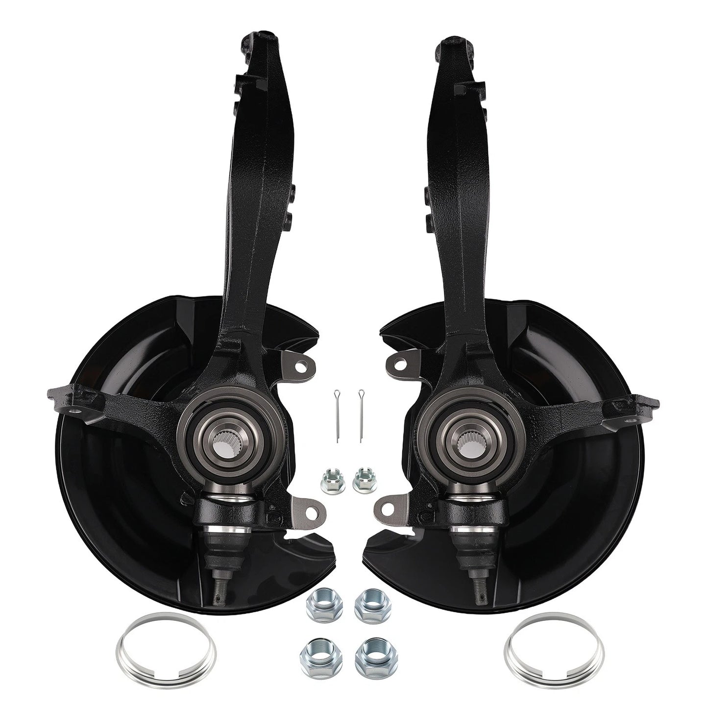 Front Wheel Bearing Hub w/ Knuckle Pair for Honda Accord 2003–2007 2.4L