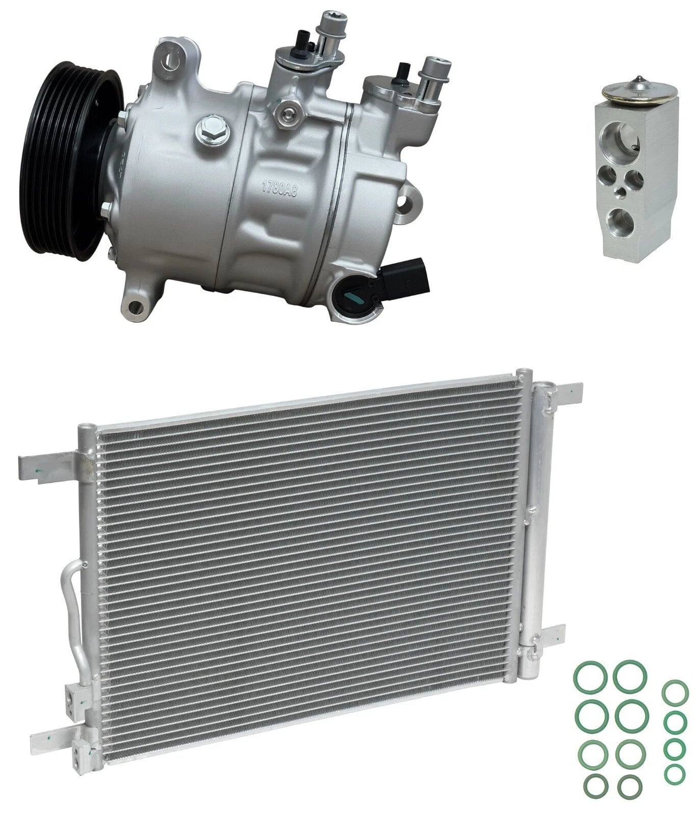 AC Compressor Kit with Condenser Replacement for Volkswagen GTI (2019–2020)