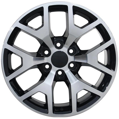 22 Inch Machined Black Wheel Replacement for 1992–1994 Chevy Blazer