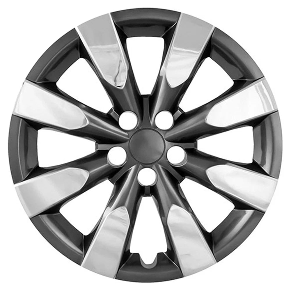 Hub Caps Full Wheel Covers Chrome Black 16 Inch for Toyota Corolla (2009–2018)