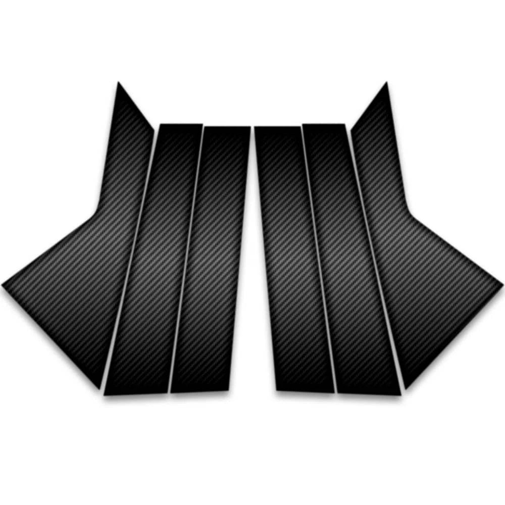 6pc Carbon Fiber Pillar Post Covers for 2017-2023 Cadillac XT5