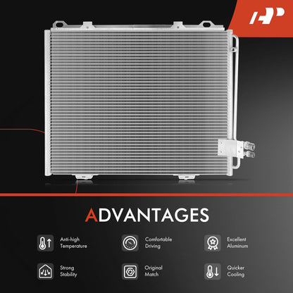 A/C Condenser with Bracket for Mercedes-Benz W210 E300 E320 E430 (1995–1997)