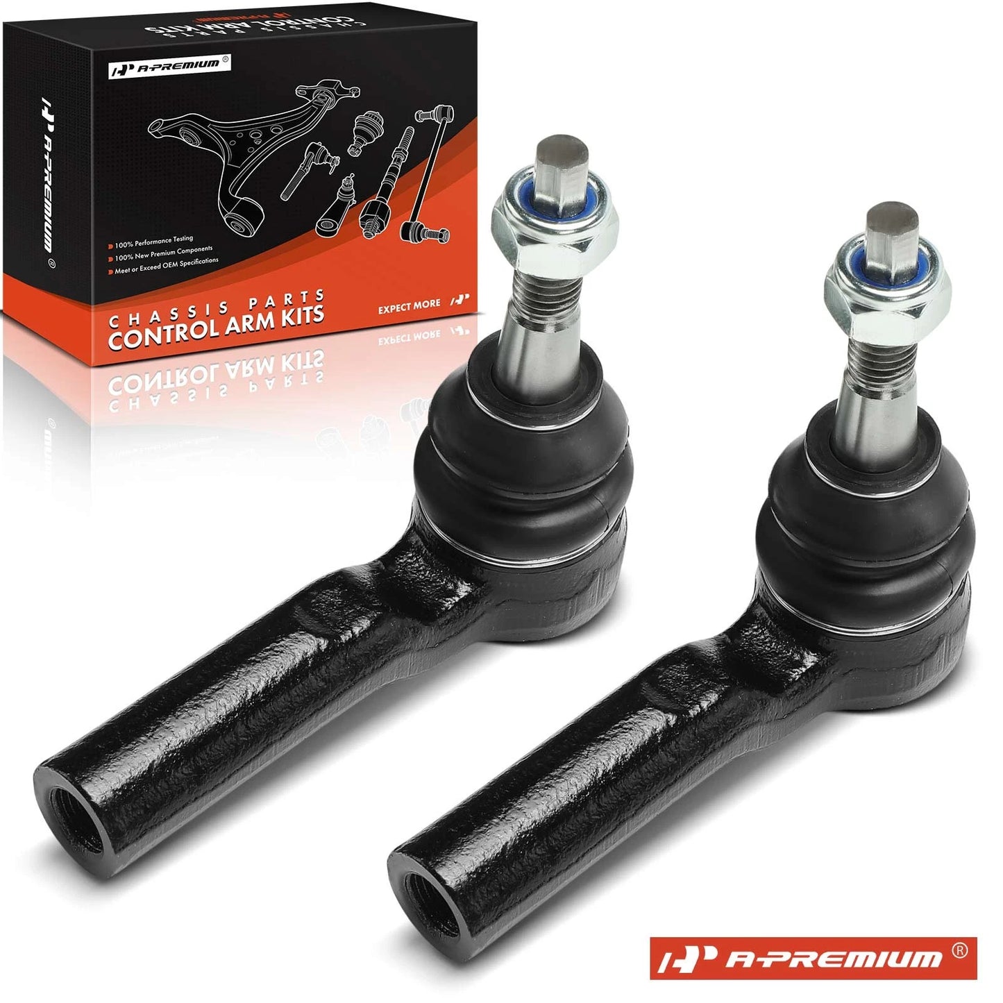 2X Front Outer Side Tie Rod Ends for Chevy Silverado 2500 HD (2011–2021)