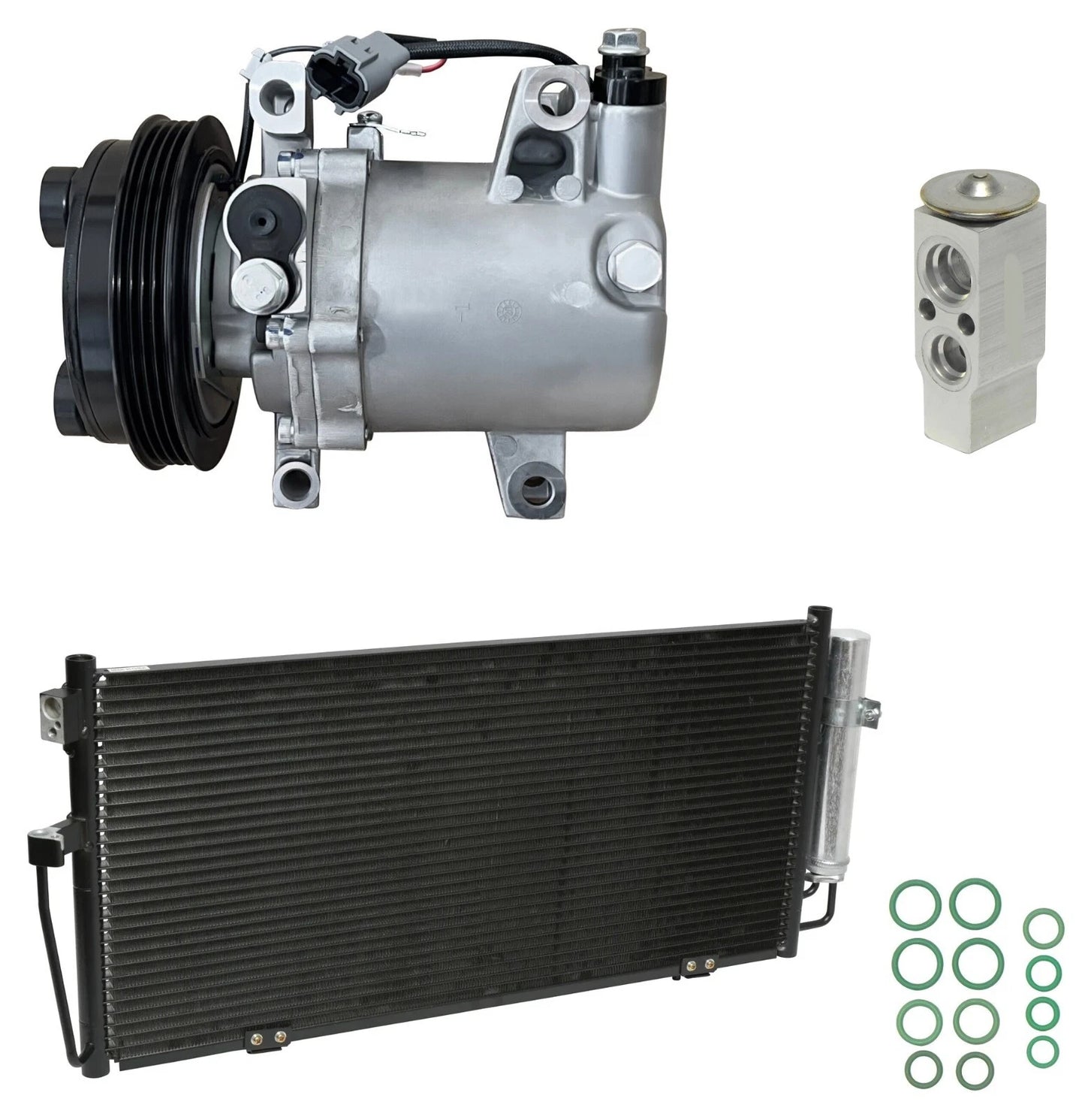 AC Compressor Kit With Condenser Replacement for Saab 9-2X 2.5L (2005–2011)