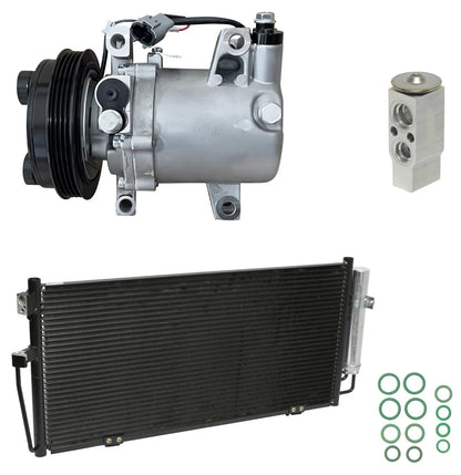 AC Compressor Kit With Condenser Replacement for Saab 9-2X 2.5L (2005–2011)