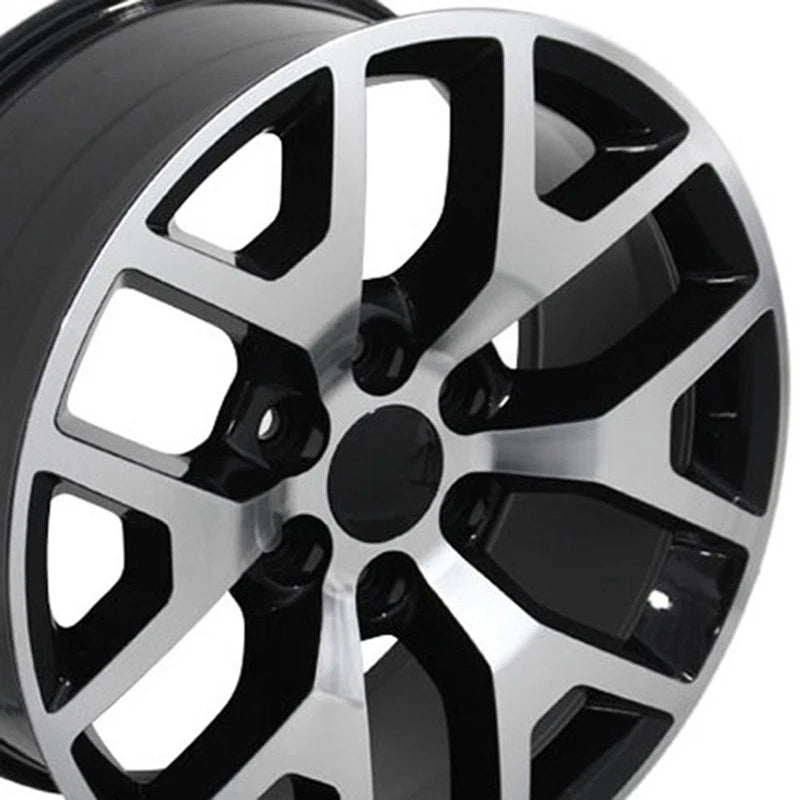 22 Inch Machined Black Wheel Replacement for 1992–1994 Chevy Blazer