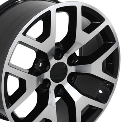 22 Inch Machined Black Wheel Replacement for 1992–1994 Chevy Blazer