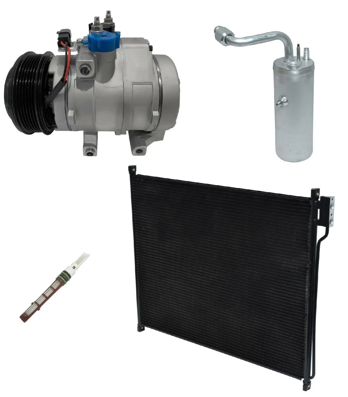 AC Compressor Kit With Condenser for Ford F-550 Super Duty 6.8L (2006)