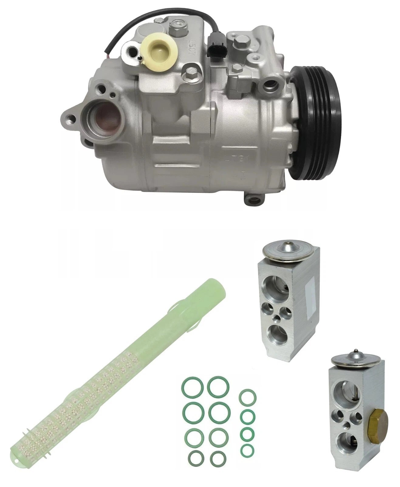 AC Compressor Kit Replacement for BMW 750Li 4.4L Turbo (2009–2012) Rear