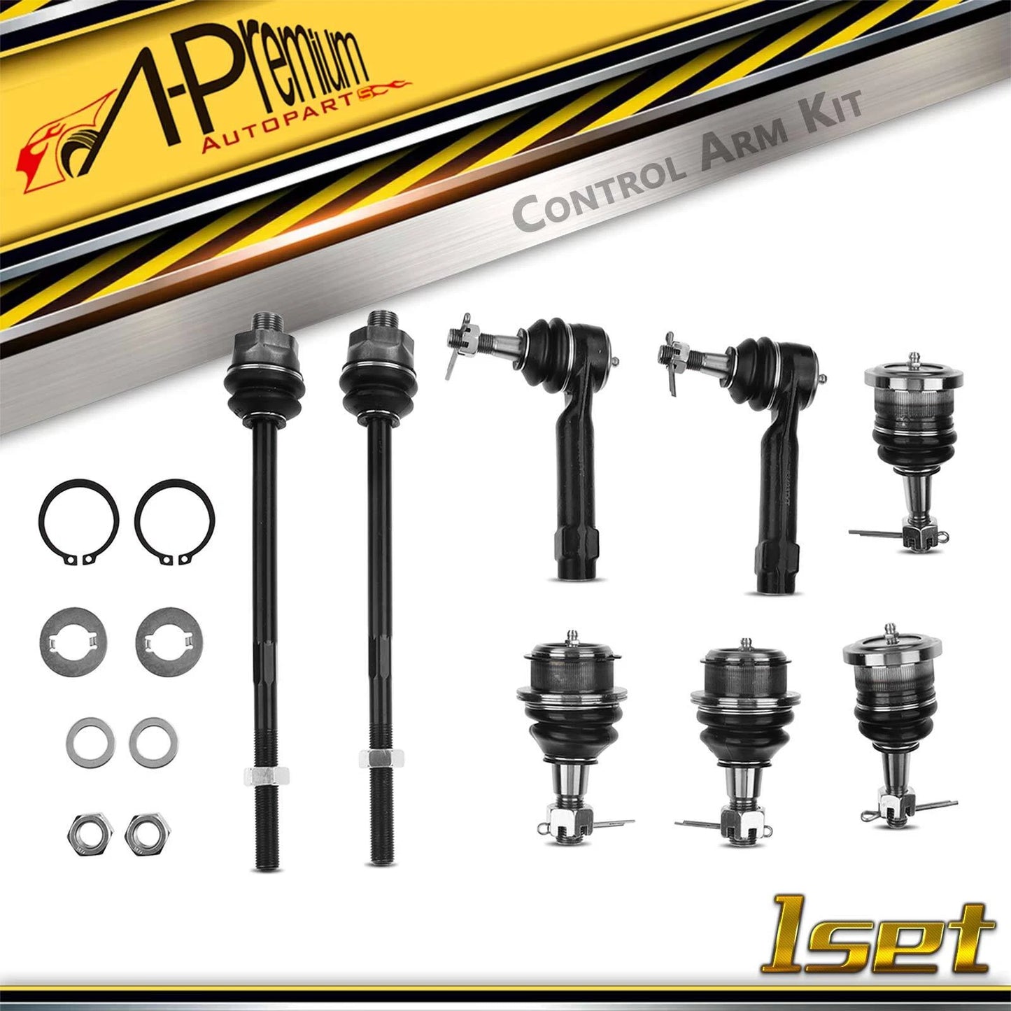8x Front Tie Rod Ball Joint for Chevy Silverado 1500 (1999–2006)