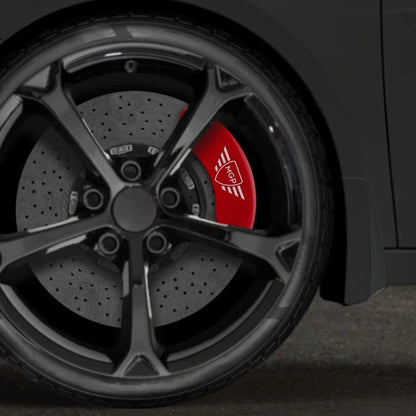 Set of 4 Red Caliper Covers w/Silver MGP Logo for 2012-2013 Hyundai Veloster