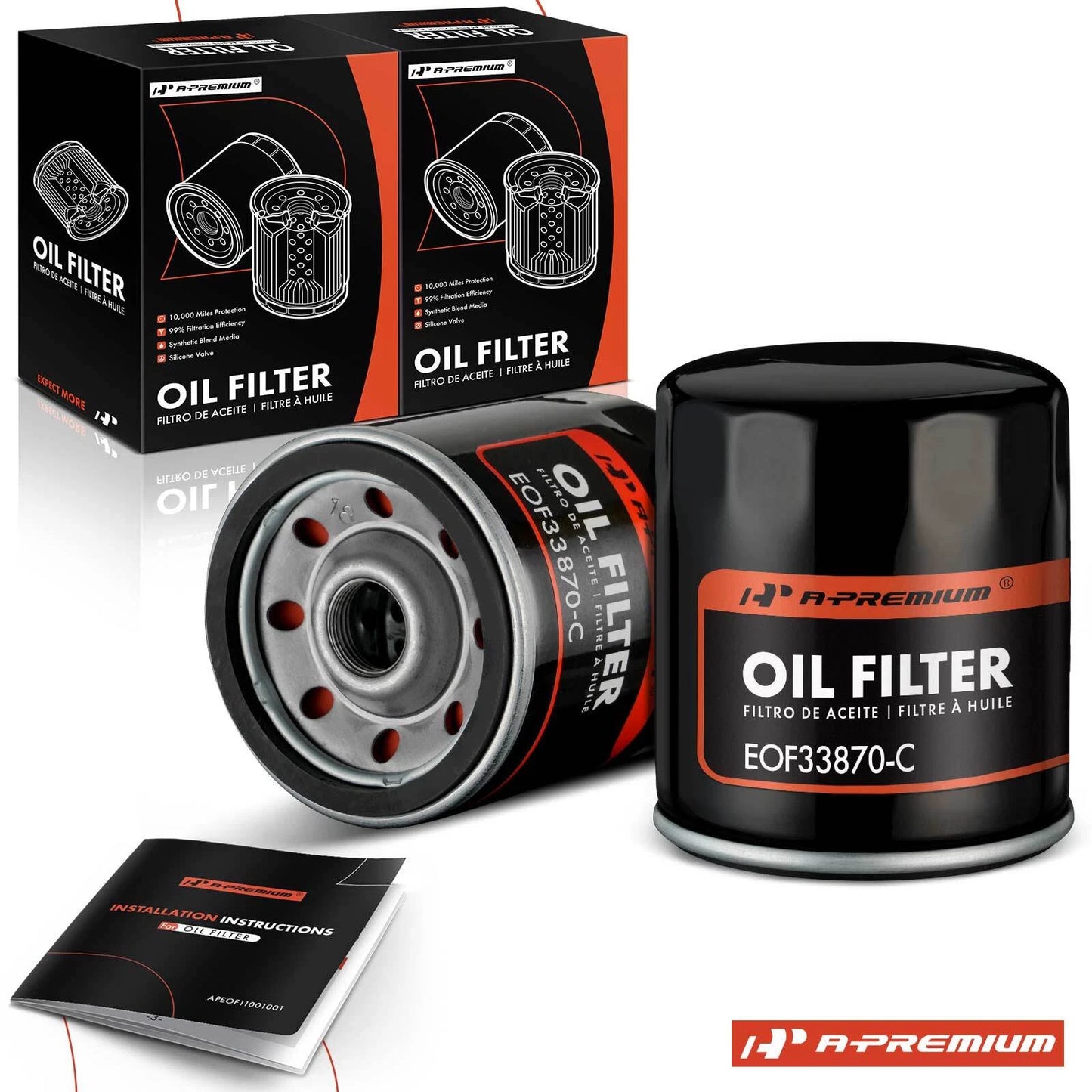 2X Engine Oil Filter for Chevrolet Silverado 1500, Equinox (2002–2013)