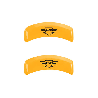 Caliper Covers Set of 4 Yellow MGP Logo for 1997 Chevrolet Camaro
