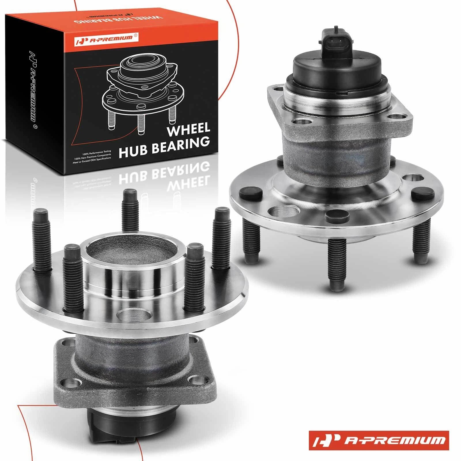 2X Front Wheel Hub & Bearing Assembly w/ ABS Sensor for Chevy Corvette (C7 2014–2019)