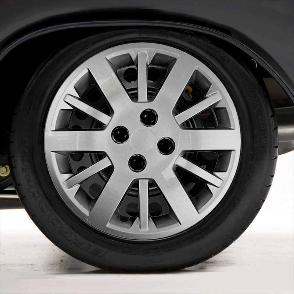 Set of Four 15" Silver Hubcap Wheel Covers for 2005-2010 Chevy Cobalt (Screw-on)